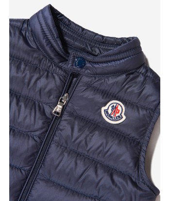 Moncler Enfant Baby Down Padded New Amaury Gilet in Navy Comparez et commandez 