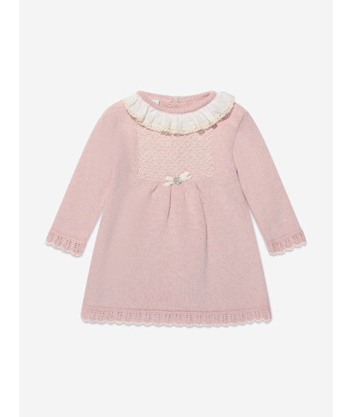 Paz Rodriguez Baby Girls Knitted Dress in Pink en ligne des produits 