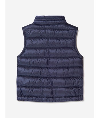 Moncler Enfant Baby Down Padded New Amaury Gilet in Navy Comparez et commandez 