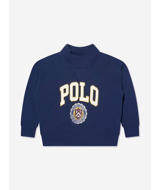 Ralph Lauren Girls Varsity Polo Sweatshirt in Navy français