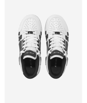 Amiri Kids Leather Skeleton Top Low Trainers in White destockage