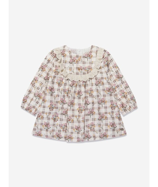 Paz Rodriguez Girls Floral Dress in Ivory pas cher chine