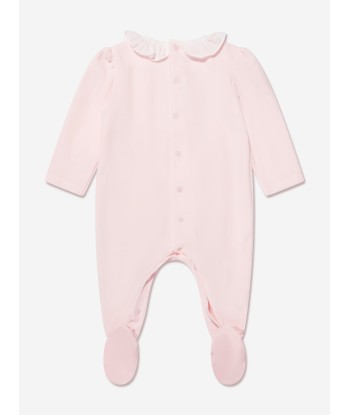 Paz Rodriguez Baby Girls Velour Babygrow in Pink en ligne