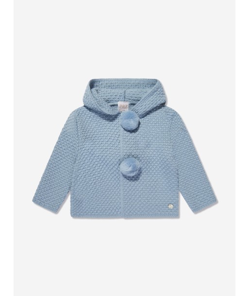 Paz Rodriguez Baby Boys Knitted Pram Coat in Blue Dans la société mordern