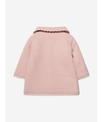 Paz Rodriguez Baby Girls Knitted Pram Coat in Pink Faites des économies