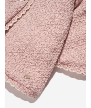 Paz Rodriguez Baby Girls Knitted Pram Coat in Pink Faites des économies