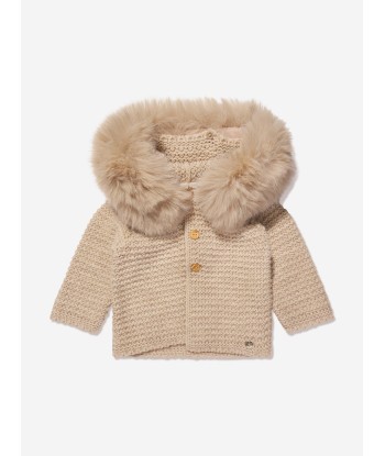 Paz Rodriguez Kids Wool Knitted Jacket in Beige Vous souhaitez 