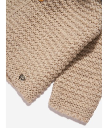 Paz Rodriguez Kids Wool Knitted Jacket in Beige Vous souhaitez 