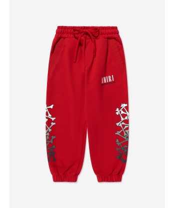 Amiri Kids Bones Joggers in Red en linge