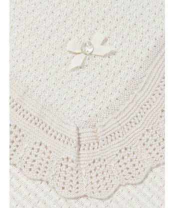 Paz Rodriguez Baby Knitted Shawl in Ivory Par le système avancé 