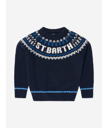 MC2 Saint Barth Boys Icelandic Jumper in Blue Toutes les collections ici