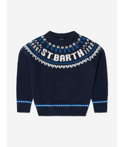 MC2 Saint Barth Boys Icelandic Jumper in Blue Toutes les collections ici