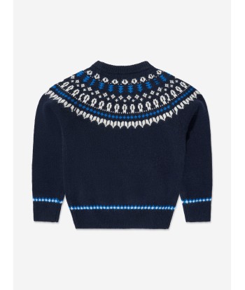 MC2 Saint Barth Boys Icelandic Jumper in Blue Toutes les collections ici