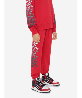 Amiri Kids Bones Joggers in Red en linge