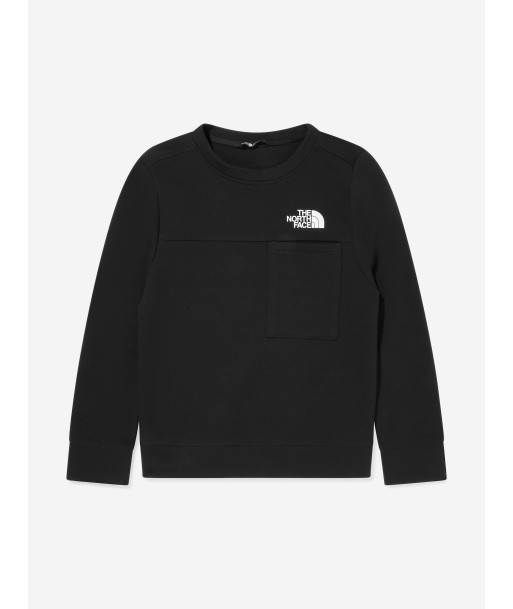 The North Face Kids Tech Crew Sweatshirt in Black rembourrage situé sous