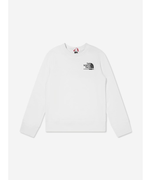 The North Face Kids Graphic Print Sweatshirt in White de pas cher