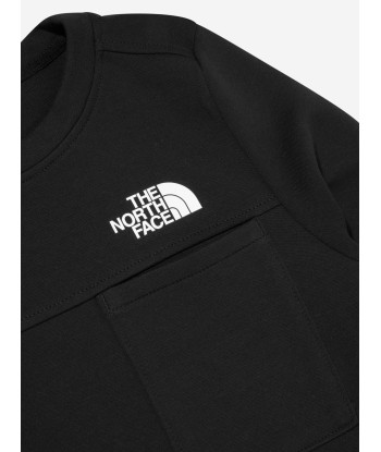 The North Face Kids Tech Crew Sweatshirt in Black rembourrage situé sous