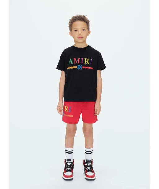 Amiri Kids Crayon Sketch Bar T-Shirt in Black offre 