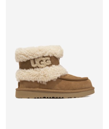 UGG Kids Ultra Mini Fluff Boots in Brown de la marque