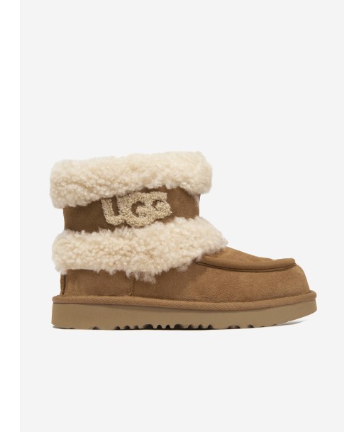 UGG Kids Ultra Mini Fluff Boots in Brown de la marque