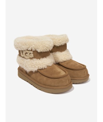 UGG Kids Ultra Mini Fluff Boots in Brown de la marque