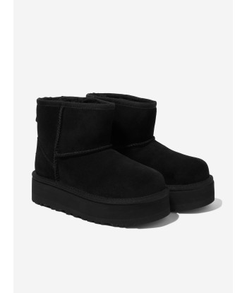 UGG Girls Classic Mini Platform Boots in Black Pour