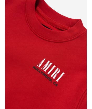 Amiri Kids Bones Sweatshirt in Red Les êtres humains sont 