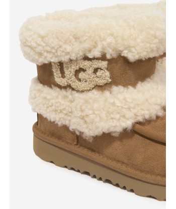 UGG Kids Ultra Mini Fluff Boots in Brown de la marque