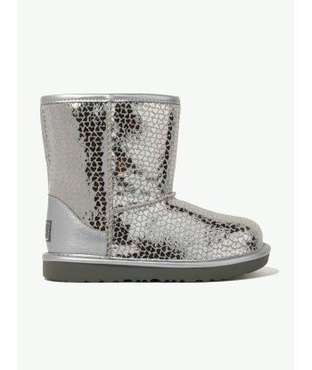 UGG Girls Classic II Gel Hearts Boots in Silver 2023