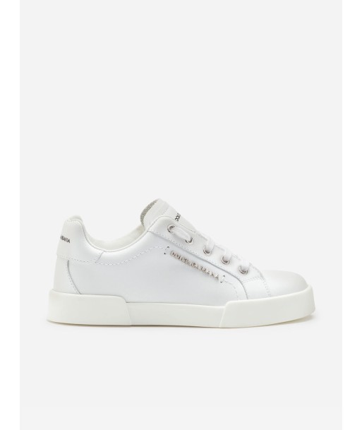 Dolce & Gabbana Unisex Leather Portofino Logo Trainers les ligaments