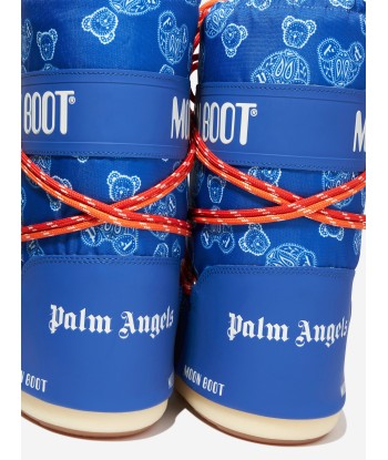 Palm Angels Boys Paisley Bears Moon Boots in Blue Le MVP de beaucoup