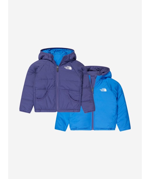 The North Face Kids Reversible Perrito Hooded Jacket in Blue pas cher 