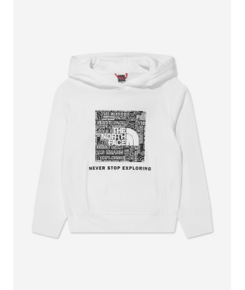 The North Face Kids Box Logo Hoodie in White de technologie