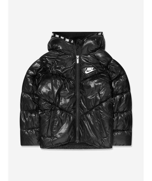 Nike Girls Chevron Cinched Puffer Jacket in Black acheter