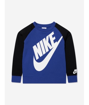 Nike Boys Oversized Futura Crew Tracksuit in Blue en ligne