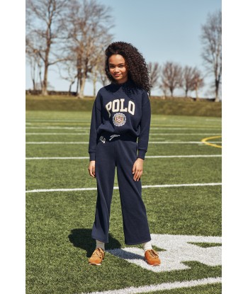 Ralph Lauren Girls Varsity Polo Sweatshirt in Navy français