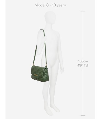 Valentino Girls Quilt Flap Bag in Green (W:30cm) Les magasins à Paris