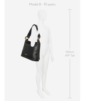 Valentino Girls Ring Hobo Bag in Black (W:35cm) pas cher