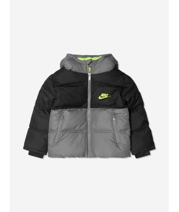 Nike Boys Colourblock Puffer Jacket in Black Découvrez la collection