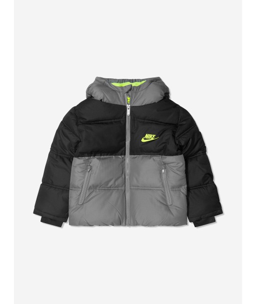 Nike Boys Colourblock Puffer Jacket in Black Découvrez la collection