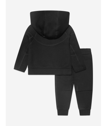 Nike Boys Tech Fleece Hooded Tracksuit in Black rembourrage situé sous