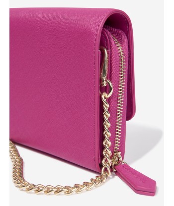 Valentino Girls Zero Wallet With Shoulder Strap in Pink (W:20cm) Venez acheter