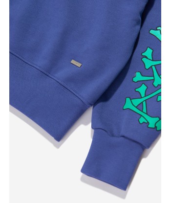 Amiri Kids Bones Hoodie in Blue online