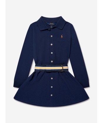 Ralph Lauren Girls Oxford Dress in Navy le concept de la Pate a emporter 