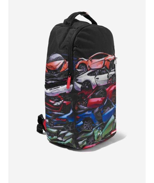 Sprayground Kids Crushed Sports Cars DLXSR Backpack in Multicolour (18" x 6" x 11.5") Faites des économies