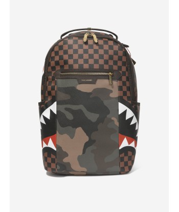 Sprayground Kids Sip Camo Accent DLXSV Backpack in Brown la chaussure