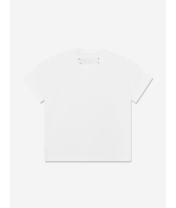 Amiri Kids Crayon Sketch Bar T-Shirt in White Comment ça marche