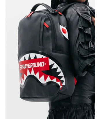 Sprayground Kids Shark Central SG Logo Backpack in Black (18" x 6" x 11.5") Paris Déstockage Promo