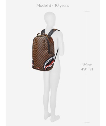 Sprayground Kids Sip Side Sharks DLXSV Backpack in Brown pas chere