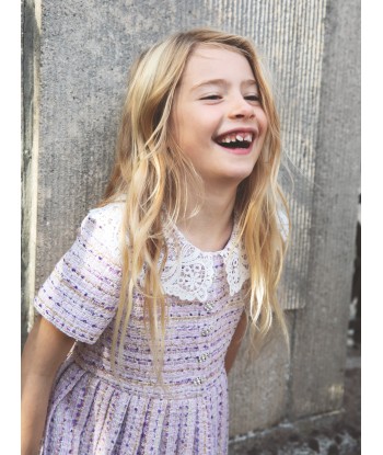 Self Portrait Girls Boucle Dress in Purple Venez découvrir notre 